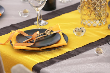 Beautiful festive Easter table setting