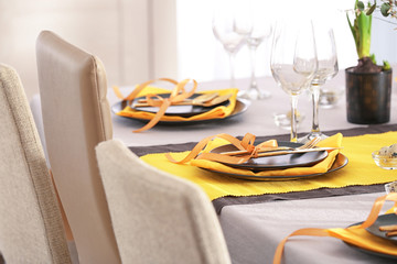 Beautiful festive Easter table setting