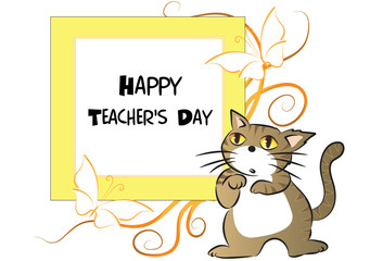 happy teacher's day card