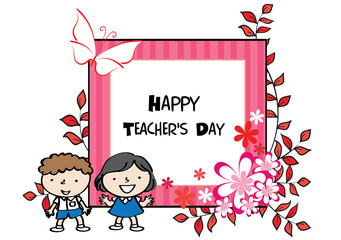 happy teacher's day card