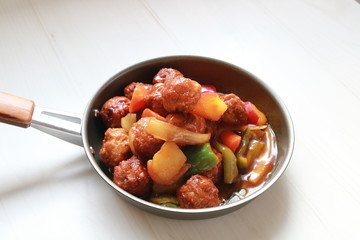 肉団子　酢豚風