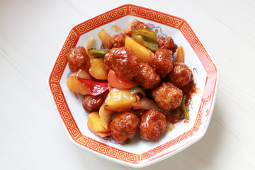 肉団子　酢豚風