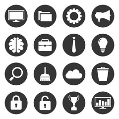 Office and business simple icon set vector design
