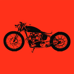Custom Vintage Bobber Motorcycle