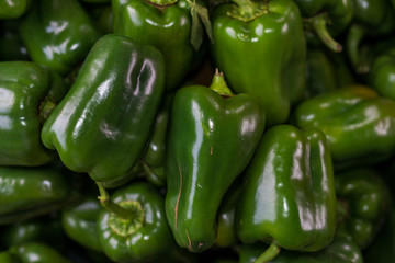 close up green peppers