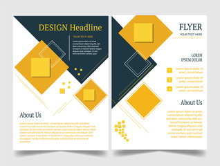 Roll up template design yellow and black.
