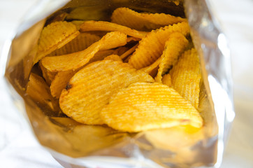 potato chips in bag