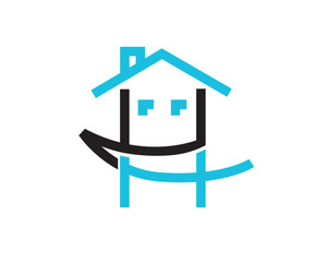 Smile House Logo, Organization and Community, Commercial, Real Estate and Mortgage