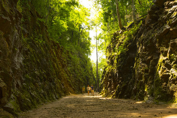 Old railway at Hellfire pass Kanchanaburi ,Thailand