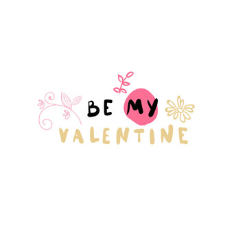 Modern Valentine Day Label For Love Cards