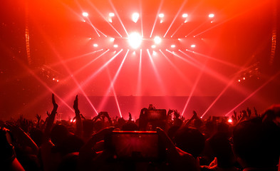Happy People Dance in Nightclub Party Concert