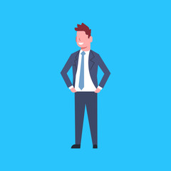 Business Man Office Worker Character Businessman Corporate Isolated Flat Vector Illustration
