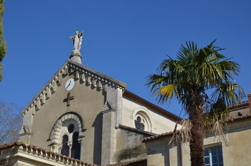 Façade du couvent des Bénédictines, Clisson, France