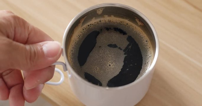 Drink of hot coffee