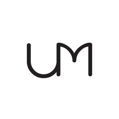 initial letter rounded logo modern