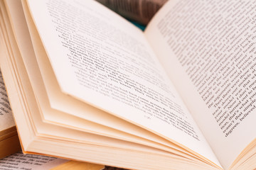 Opened books