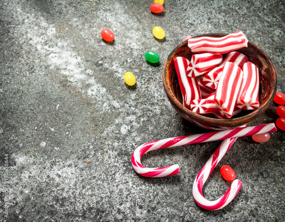 Canvas Prints Fruit candies in a bowl.