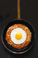 rustic golden swiss rosti potato