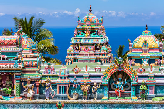 temple indien tamoul, &icirc;le de la R&eacute;union 
