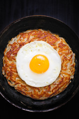 rustic golden swiss rosti potato