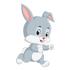Obraz na płótnie Canvas Cute baby rabbit cartoon 