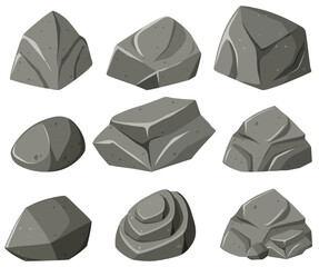 Different patterns of gray rocks