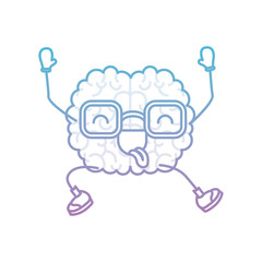  brain cartoon expression mind intelligence neurology fun caricature comic graphic vector illustration