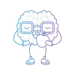  brain cartoon expression mind intelligence neurology fun caricature comic graphic vector illustration