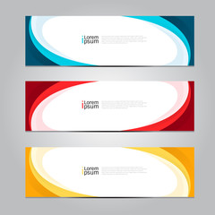 Vector abstract design banner web template.