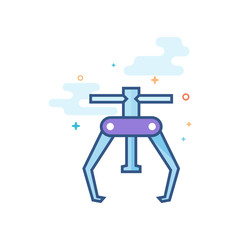 Bicycle tool icon in outlined flat color style. Vector illustration.