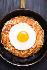 rustic golden swiss rosti potato