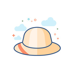 Safari icon icon in outlined flat color style. Vector illustration.