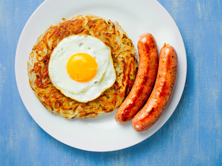 rustic golden swiss rosti potato
