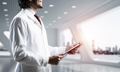 Medical industry concept by means of successful doctor