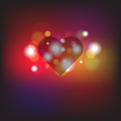 heart sign  with colorful bokeh effect  suite for Valentine's day , love , couple, wedding, sweet event or moment  - abstract background wallpaper