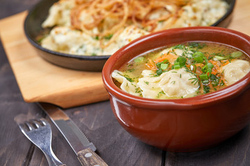 soup with dumplings