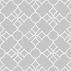 Gray and white geometric ornament. Seamless pattern