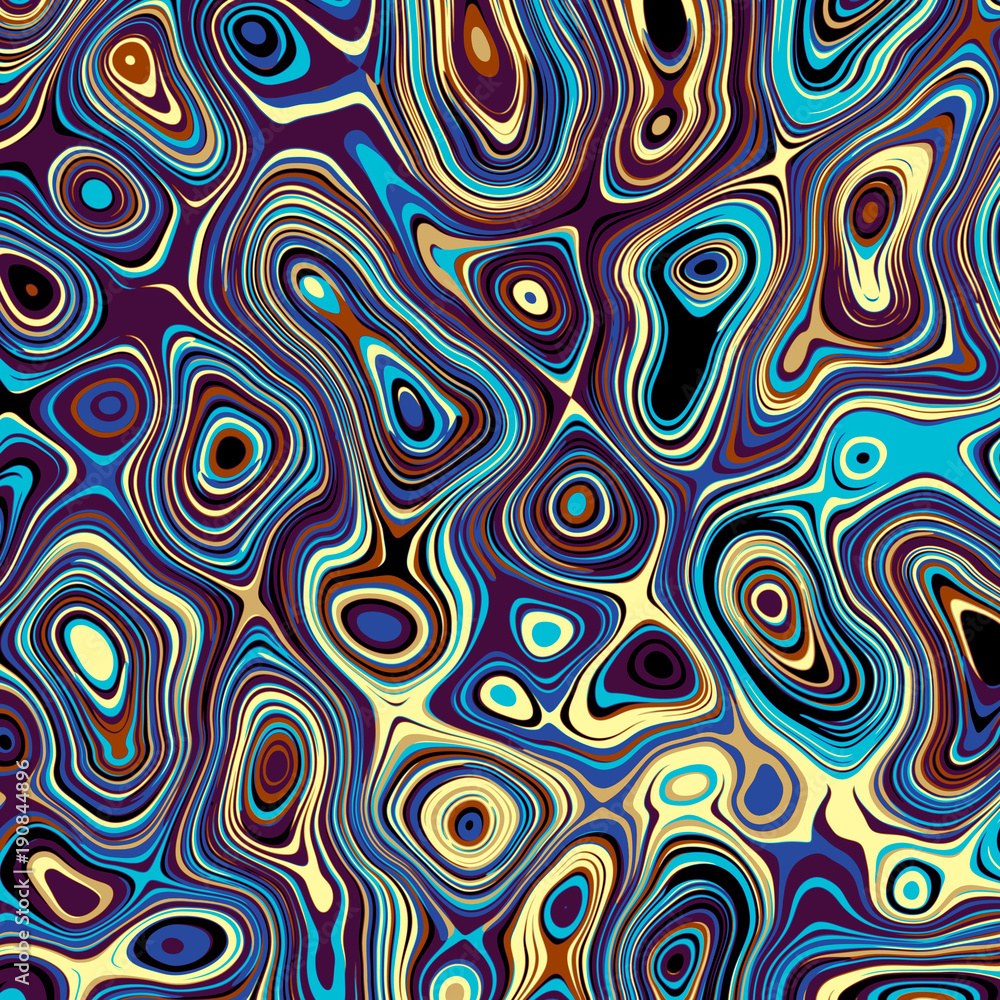 Aufkleber Abstract vector background. Curved irregular lines. Pattern based on fractal image.