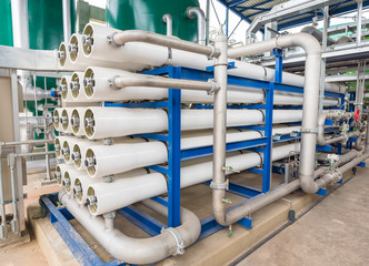 Reverse osmosis system for power plant.