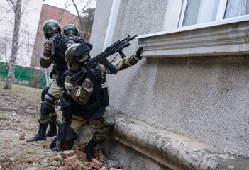 Fototapeta premium soldiers of the elite special purpose units
