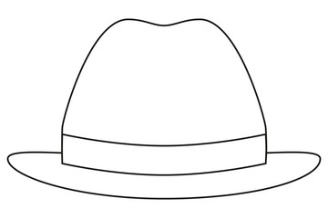 Icon line art poster man father dad day hat cap.