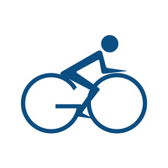 GO Bicycle vector logo design.