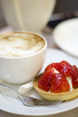 Coffee and strawberry