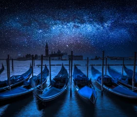 Foto op Canvas Melkweg en Canal Grande in Venetië, Italië © shaiith