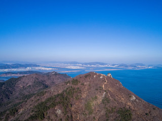 Aerial view of Gadeokdo Island, Busan, South Korea