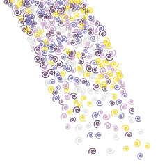 Fototapeta premium Vector Confetti Background Pattern. Element of design. Color spirals on a black background