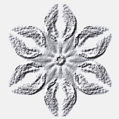 hand drawnd embossed flower textured illustration 