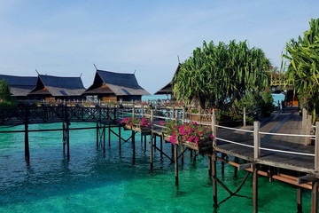 Fototapeta na wymiar Kapalai Resort - Sabah - Malaysia