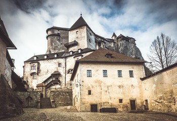 Fototapeta na wymiar The medieval Orava Castle, central Europe, Slovakia.