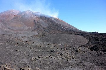 Summit of Volcano Mount Etna, Sicily, Italy